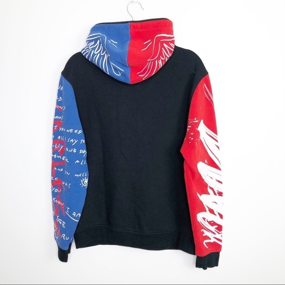 REASON Streetwear graphic color block hooded sweatshirt - Picture 10 of 14
